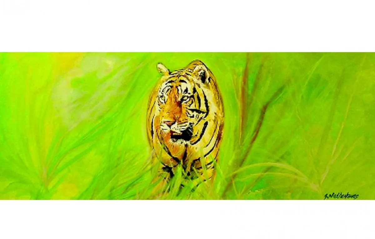 Tiger stalking, œuvre de Grant Netherlands