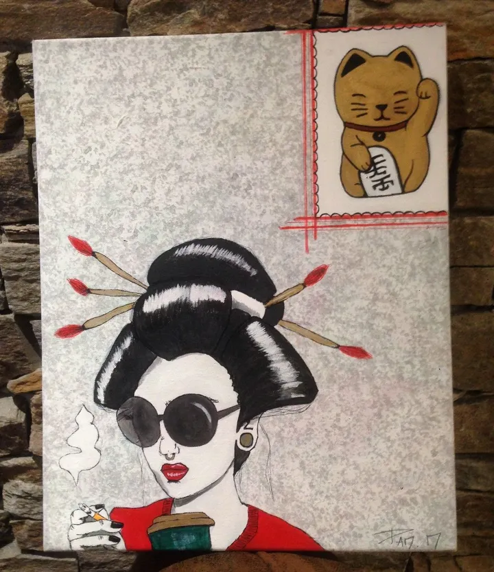 LETTRE A UNE GEISHA, œuvre de PAM. M