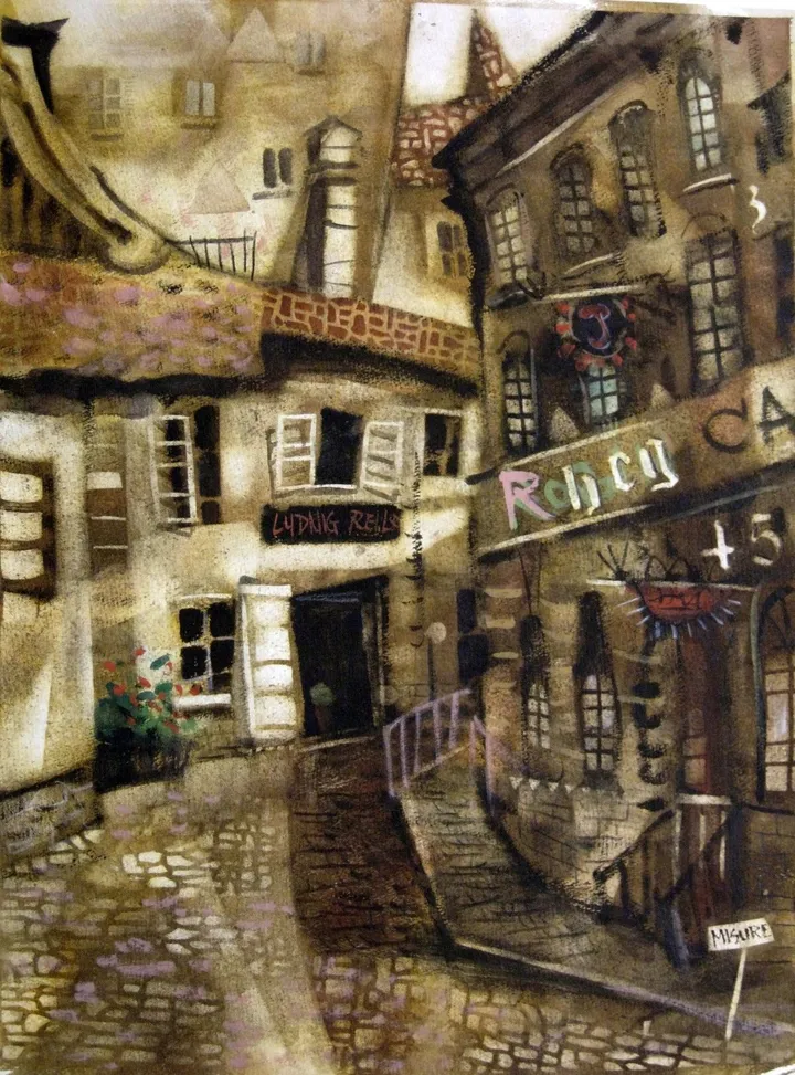Vienna lane, artwork by Misure Nien