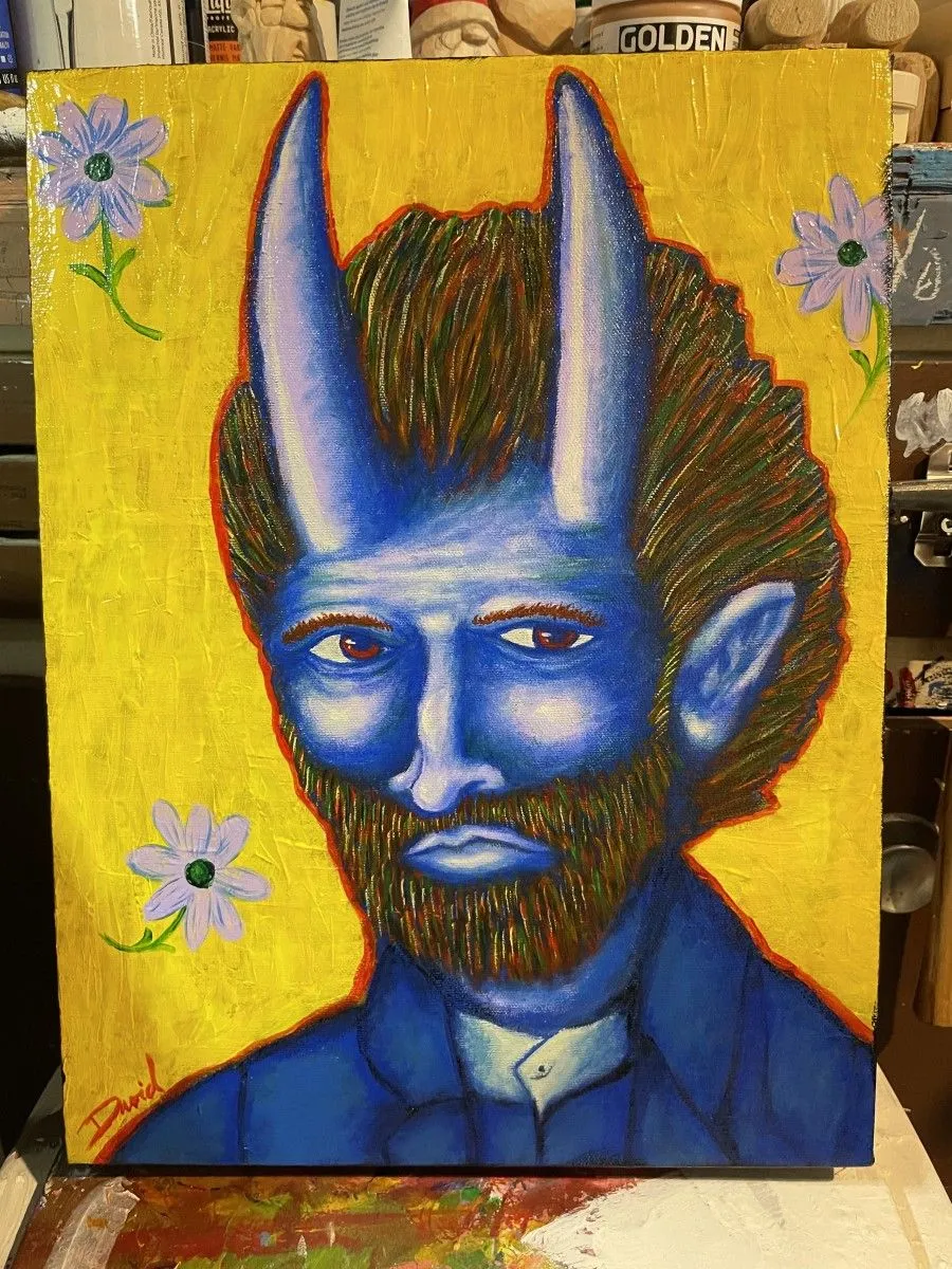 Le démon bleu, œuvre de David Therrien