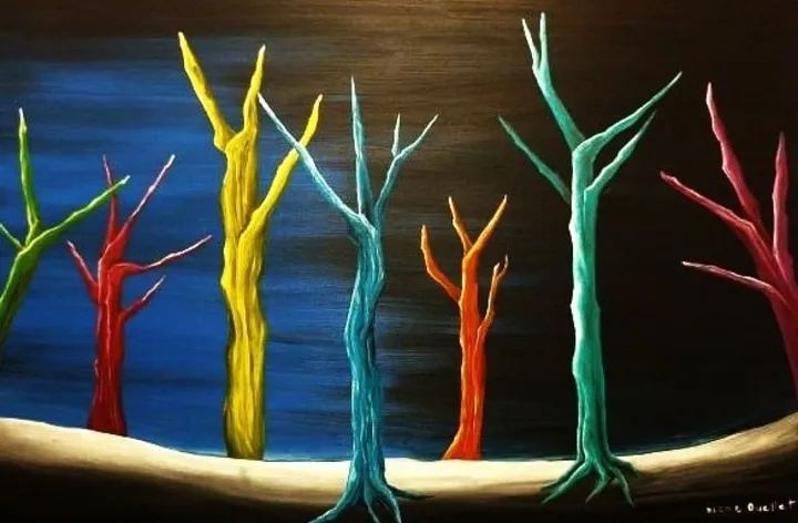 Arbres chakras, artwork by Diane Ouellet