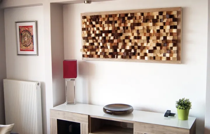 Acoustic panel wall art, œuvre de Wood Blocker