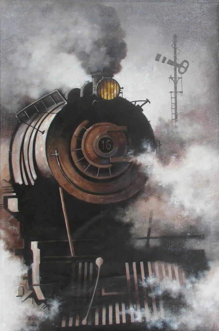 Nostalgia of Steam Locomotives_22, œuvre de Kishore Pratim Biswas