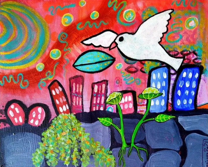 URBAN FREEBIRD, œuvre de mimulux patricia no