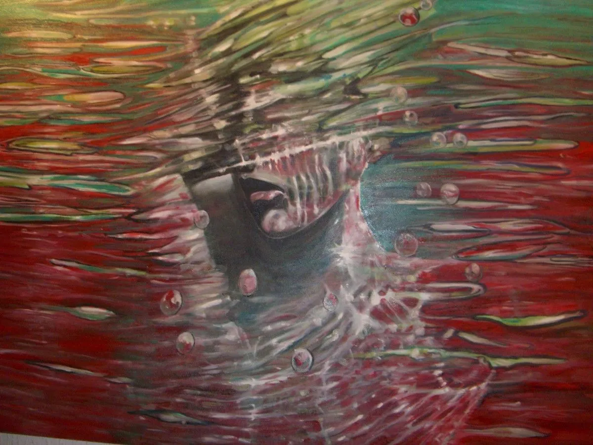 In Red, artwork by Benjamaa Moncef