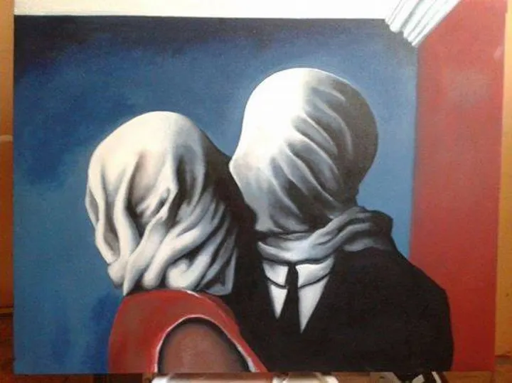 The Lovers (Magritte replica), œuvre de Isaac Perez