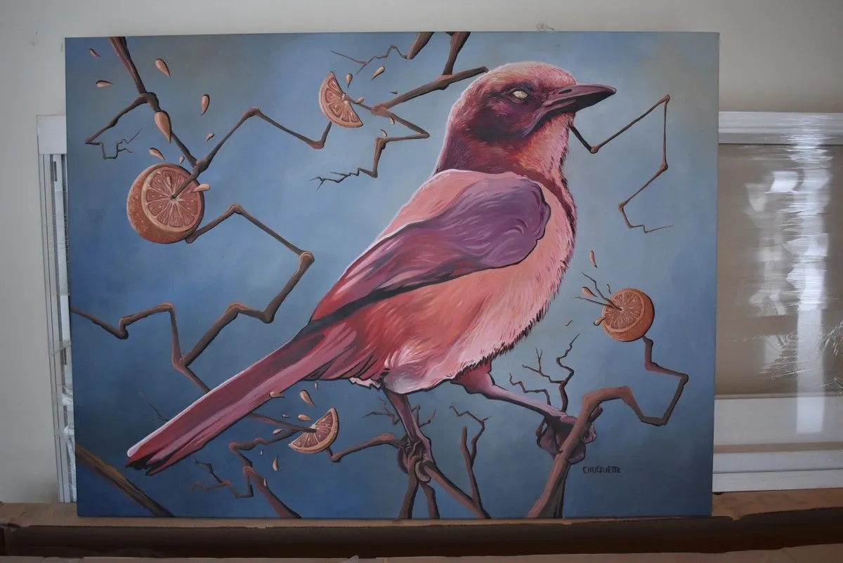 Touche pas aux oranges de monsieur Coco, artwork by Laurianne Choquette