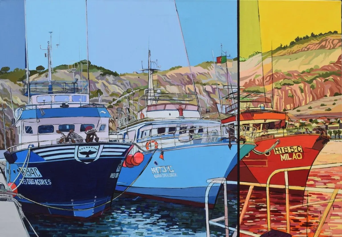 "Traineiras em Machico II", œuvre de Rui Soares