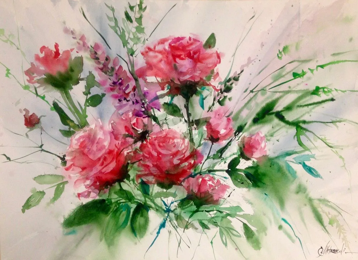 fleurs de l'amour, œuvre de Olga Polstvin