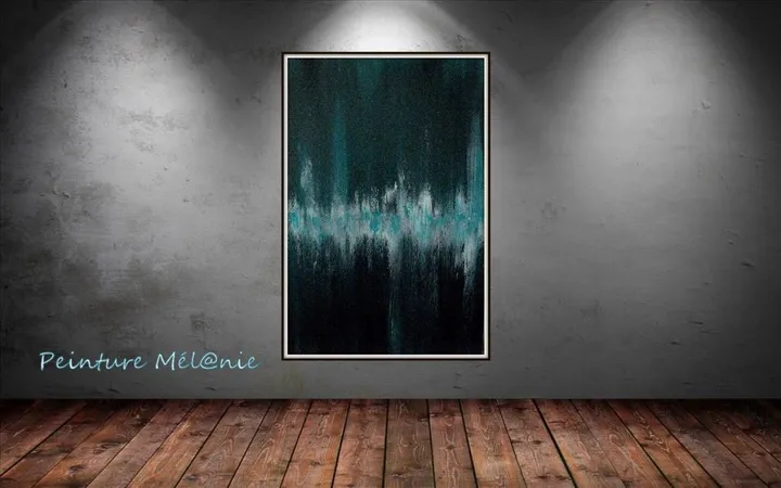 ondes gris, œuvre de Peinture Melanie