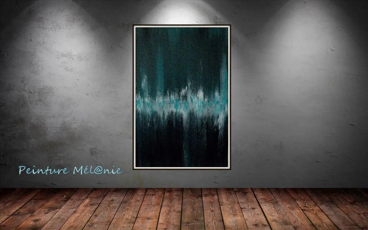 ondes gris, artwork by Peinture Melanie