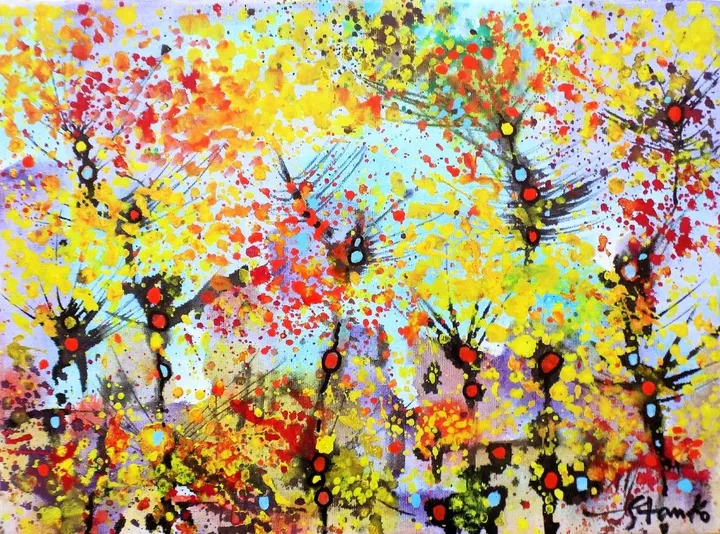 Lonely trees-XVIII, artwork by Stanislav Bojankov
