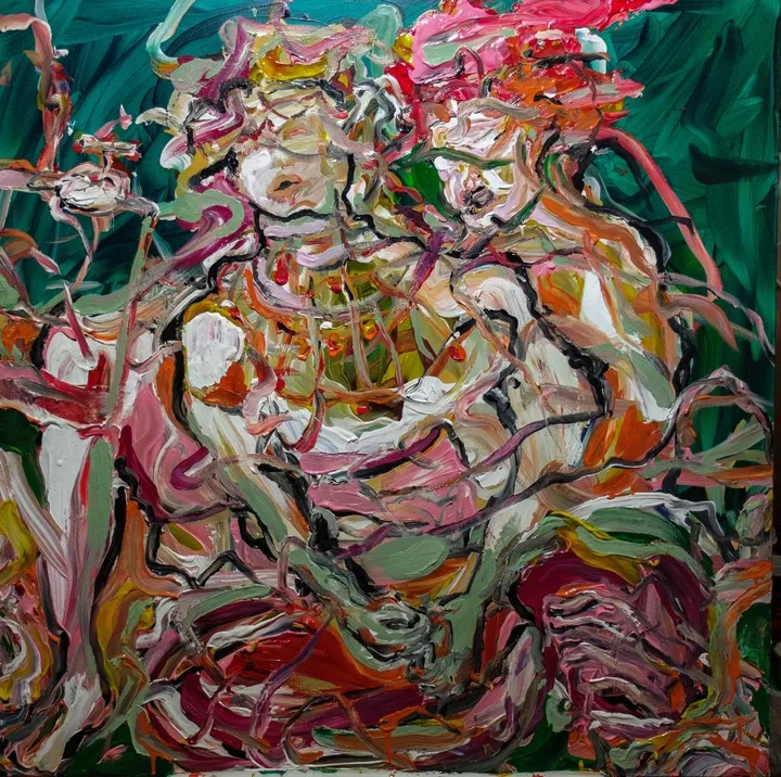 Le couple., artwork by Charaf El Ghernati