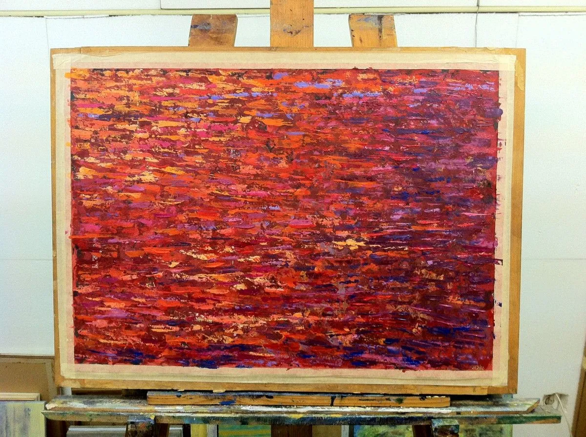 red at sunset, artwork by Duško Abramuši?