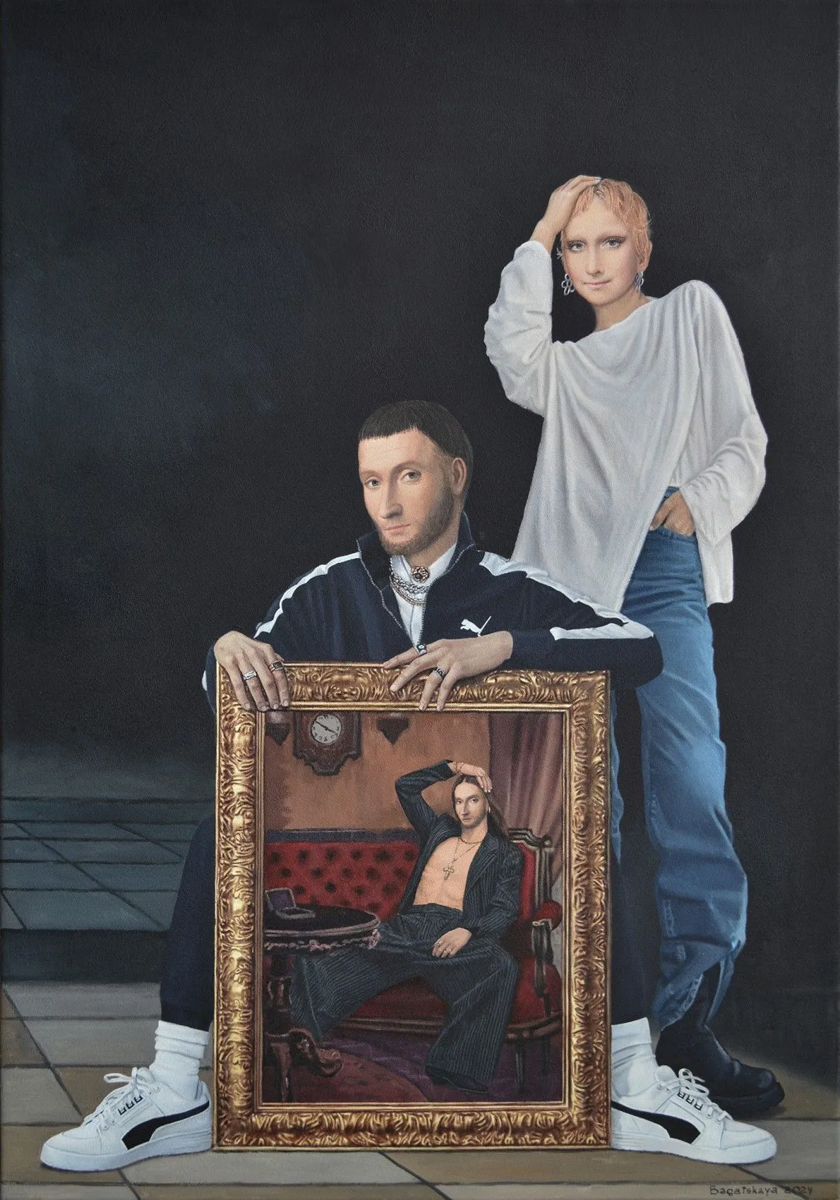 Contemporary portrait "Oh my God, or a Custom Portrait", artwork by Nataliya Bagatskaya