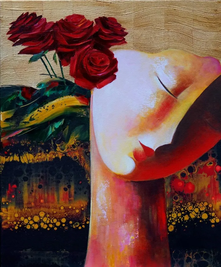 BELLA  ROSSA, œuvre de NELU GRADEANU