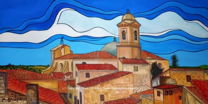 BALCON SUR BEAUCAIRE, artwork by Alain FAURE