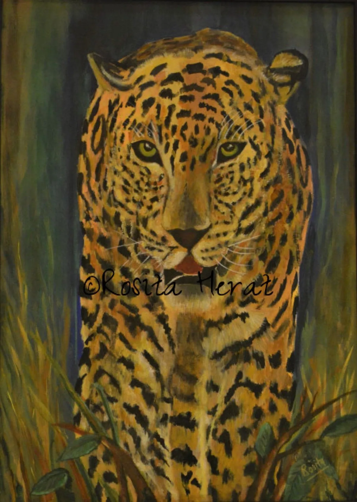 Asian Leopard, artwork by Rosita Herat