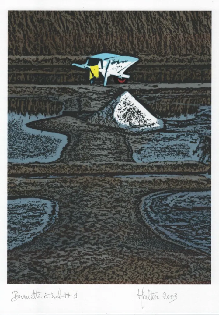 Brouette à sel #1 - A3, œuvre de Alain HALTER