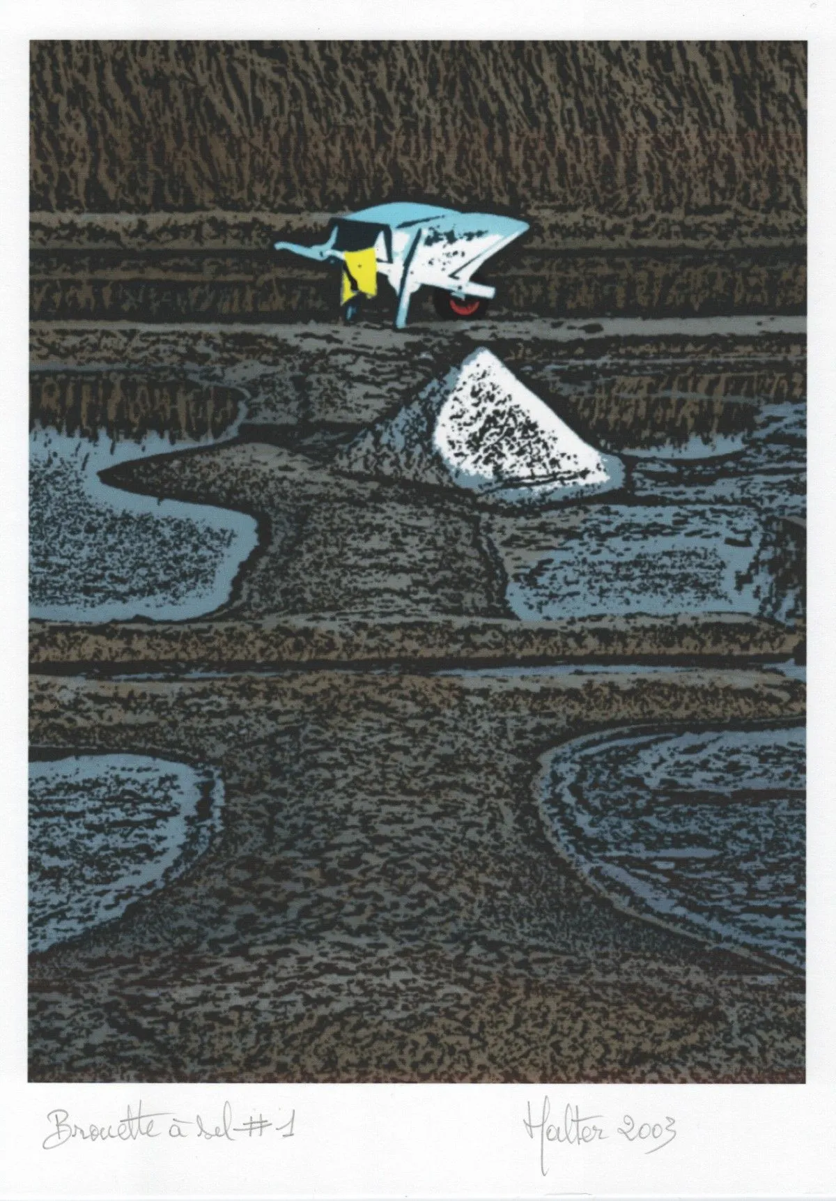 Brouette à sel #1 - A3, œuvre de Alain HALTER