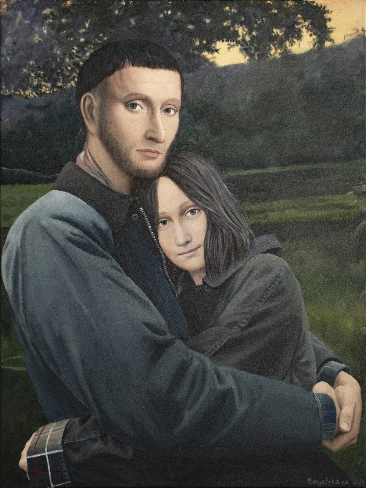 Contemporary portrait "Together", artwork by Nataliya Bagatskaya