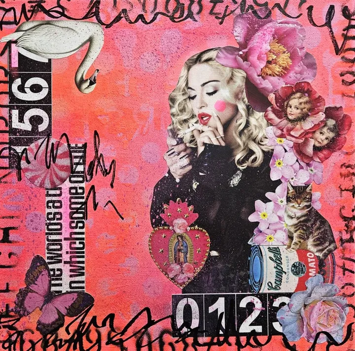 Swan Madonna, artwork by Lorette C Luzajic