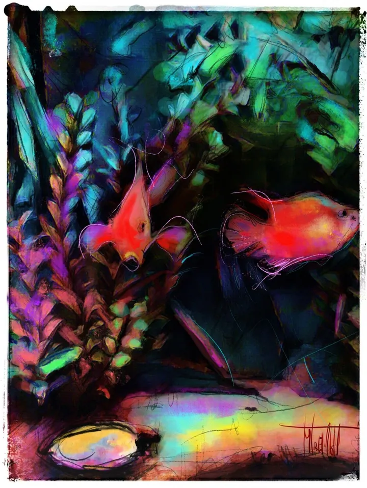 L'AQUARIUM, artwork by MiCheline Tremblay