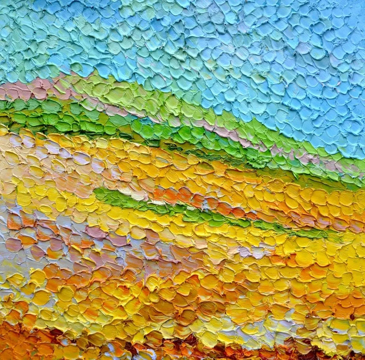 A field of wheat., œuvre de Olga Bezhina
