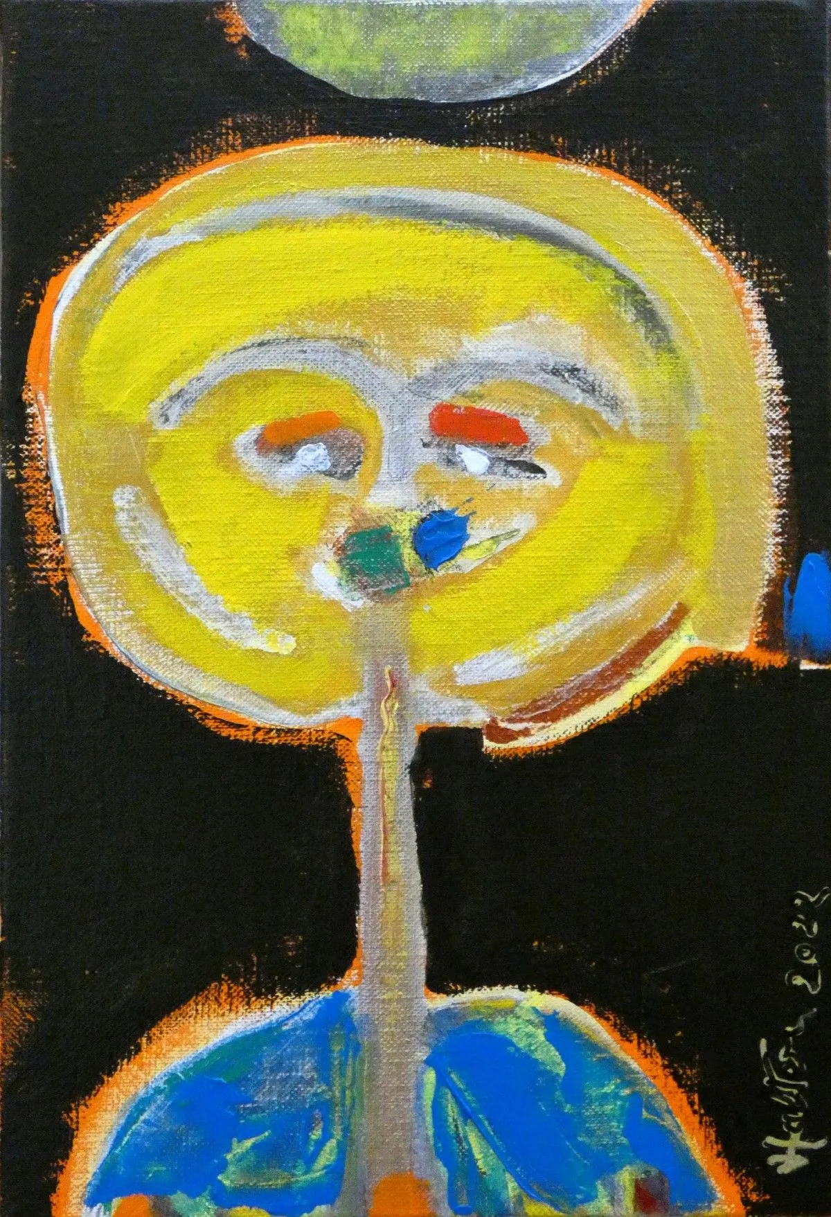 Photophore jaune, artwork by Alain HALTER