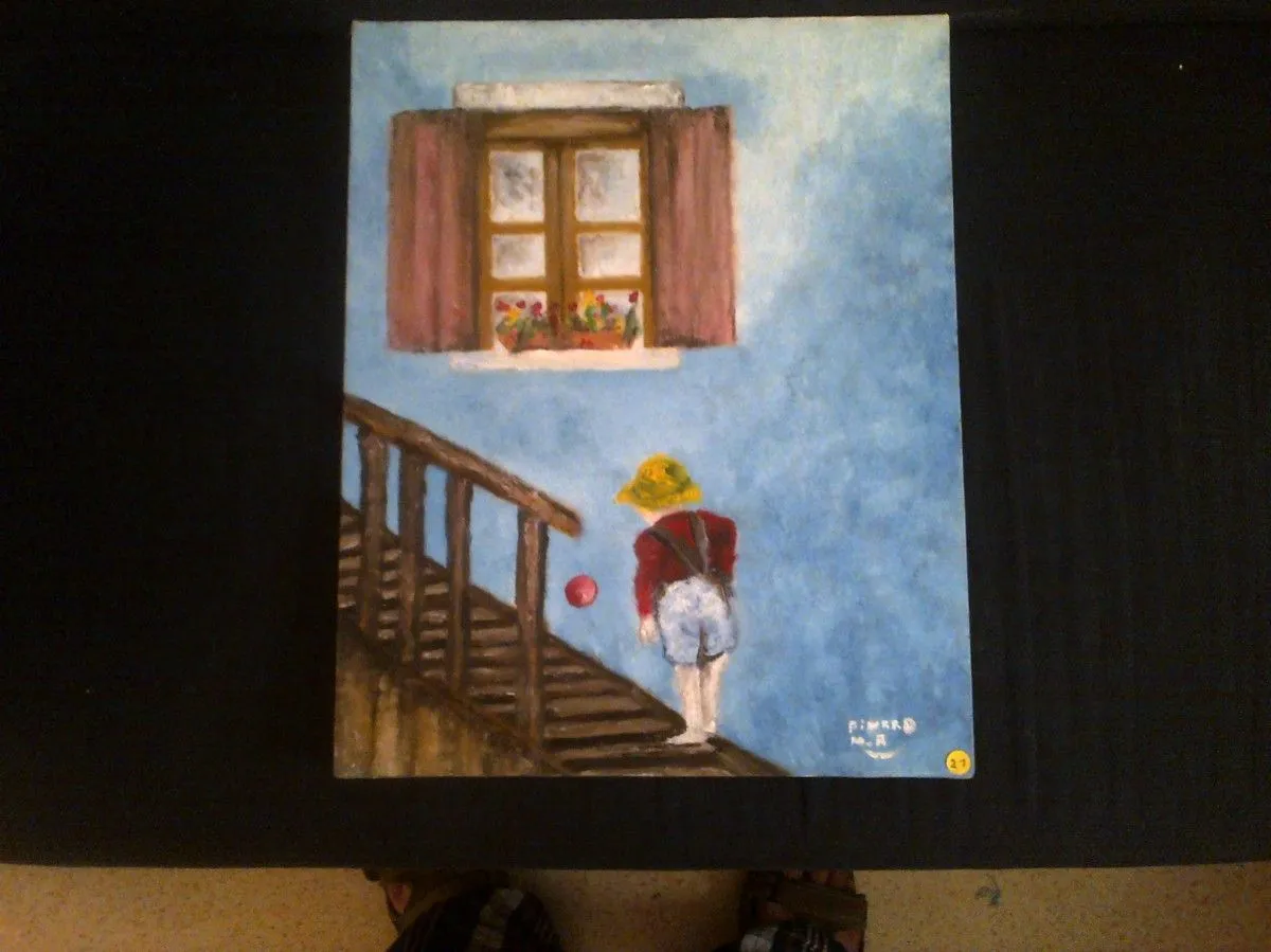l' enfant et la balle, artwork by ANGIE dAVI