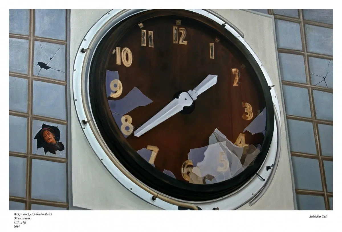Broken clock(Salvador Dali), œuvre de subhakar tadi