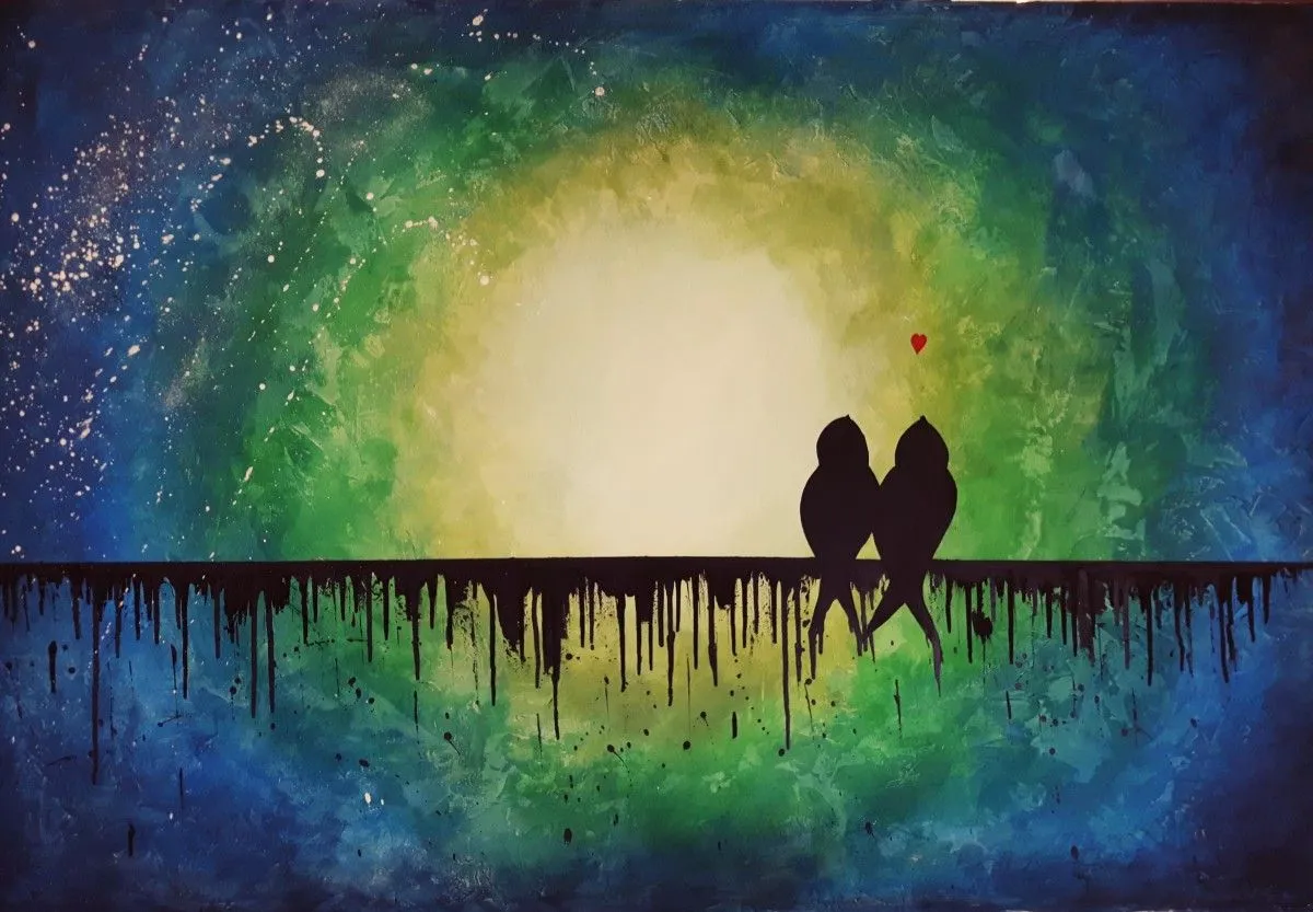Love birds, œuvre de Mary Bégin