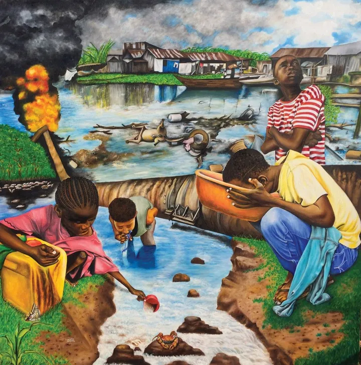 Oil: Africans' Wealth and Woes, œuvre de O. Yemi Tubi