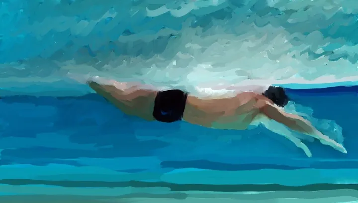 Swimmer 3, œuvre de Harry Spitz