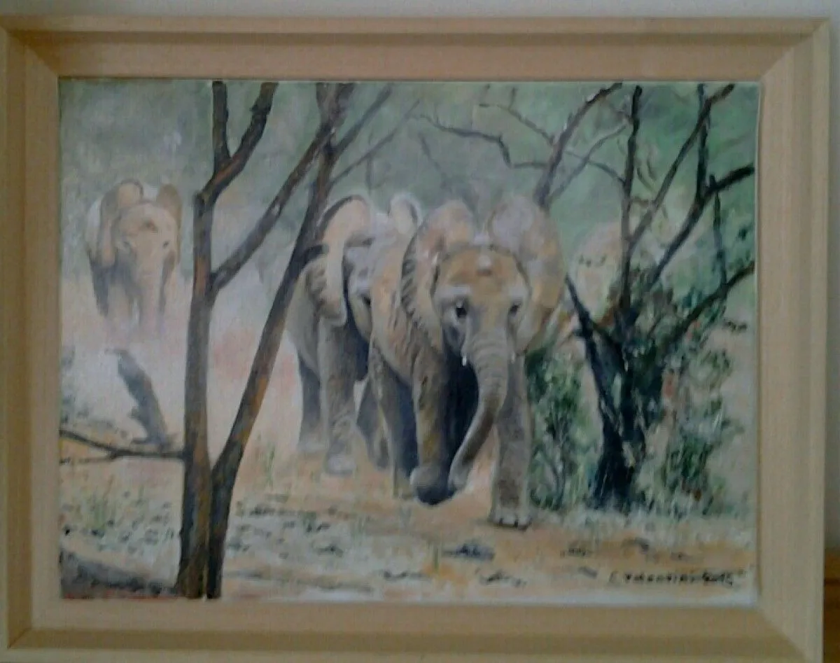les éléphants, artwork by chantal valentini