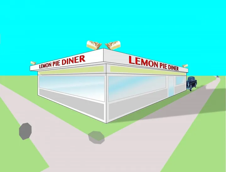 lemon pie diner, œuvre de Henri Gamache