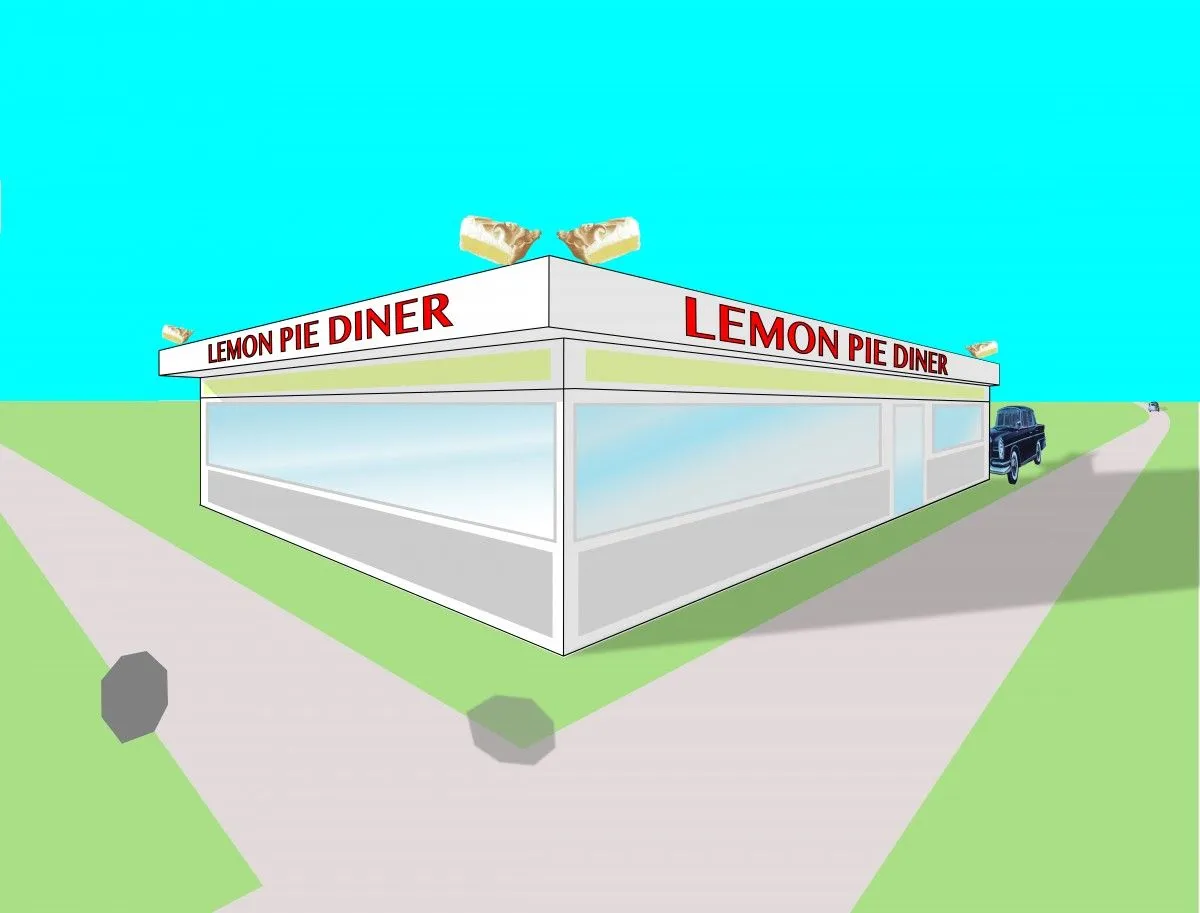 lemon pie diner, œuvre de Henri Gamache
