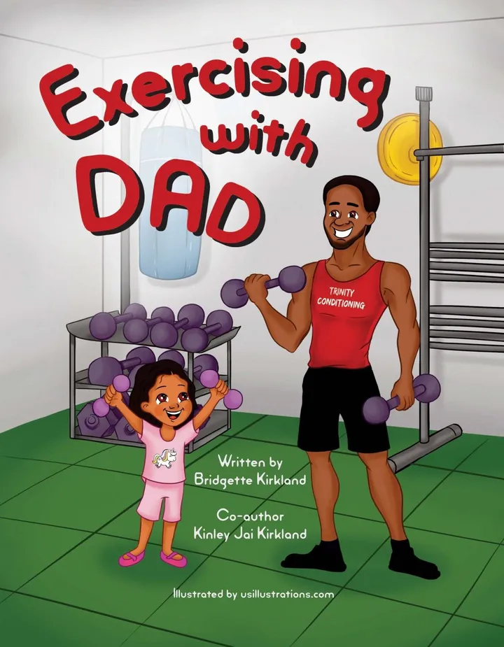 Exercising with Dad by Bridgette Kirkland-Robbins, œuvre de US Illustrations
