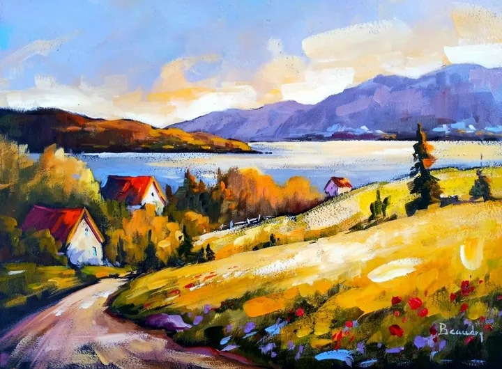 Les toits rouges, artwork by France Beaudry