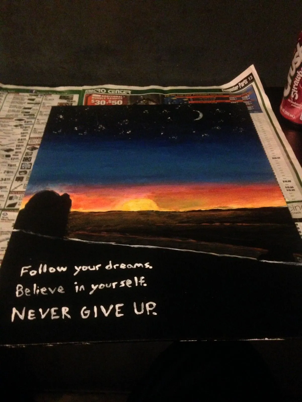 Never Give Up, œuvre de Brian Majcher