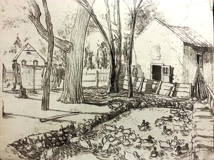 Mare aux canards  (Duck pond), artwork by Marcel Ramet