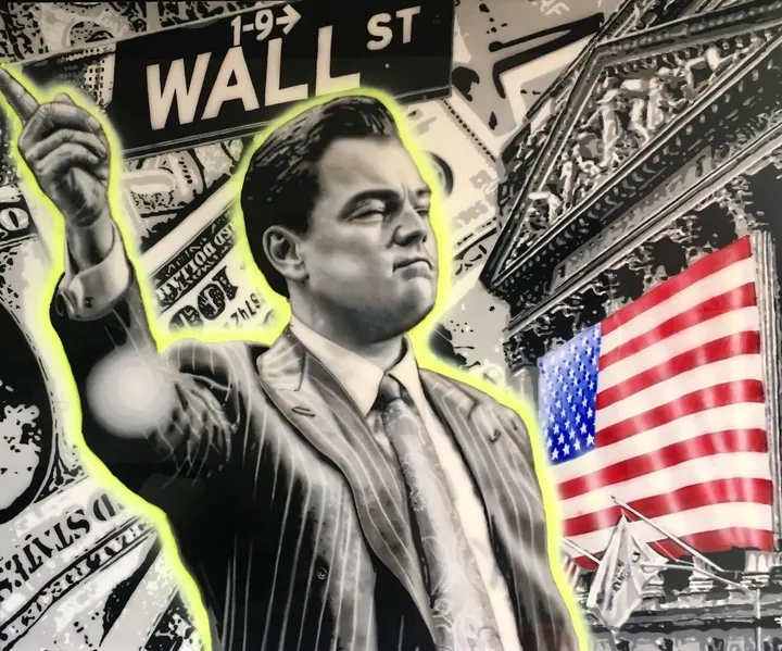 The wolf of Wall street, artwork by fred Trudel