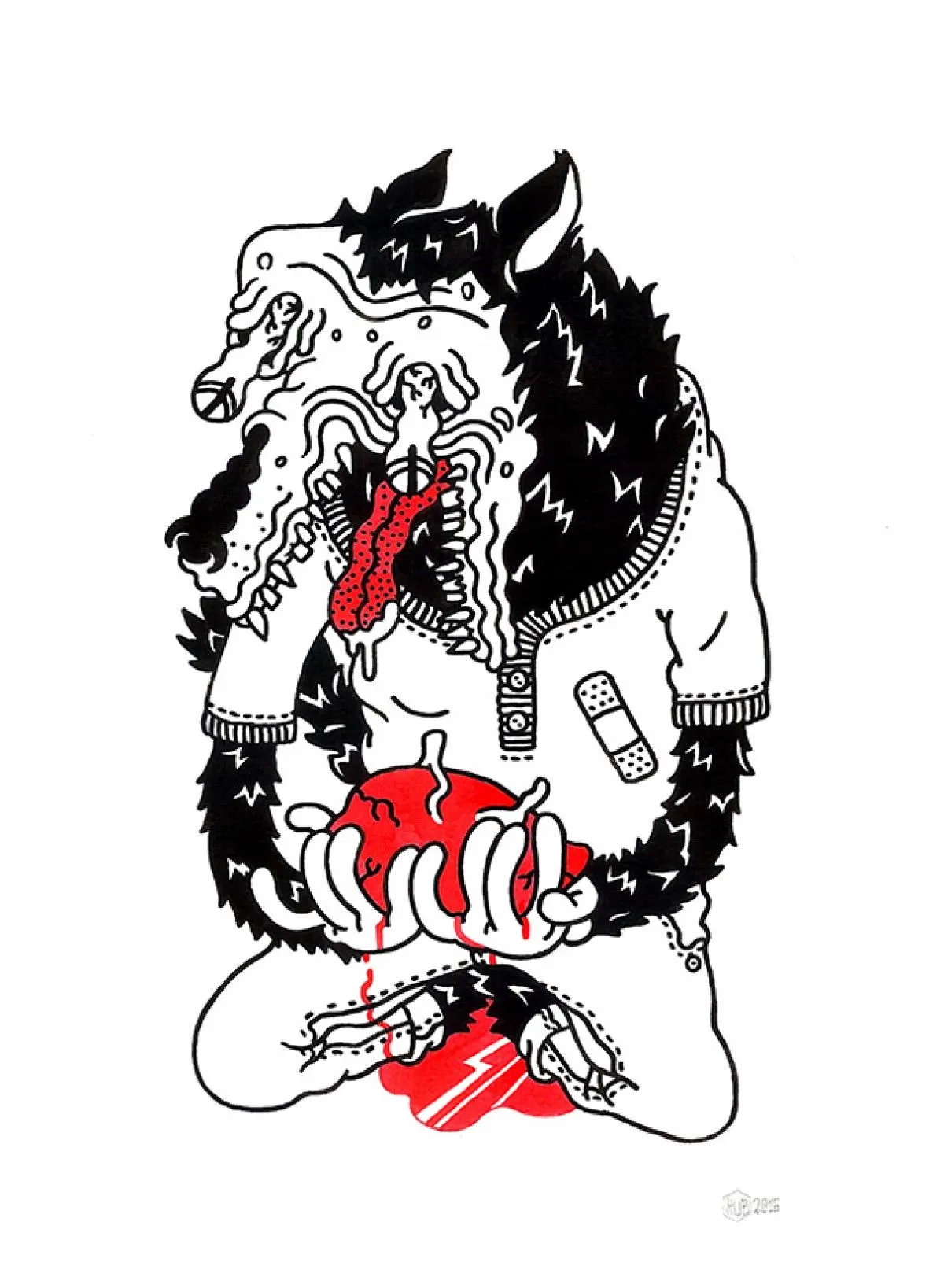 Pobre lobo #5, œuvre de KUB Sandwich