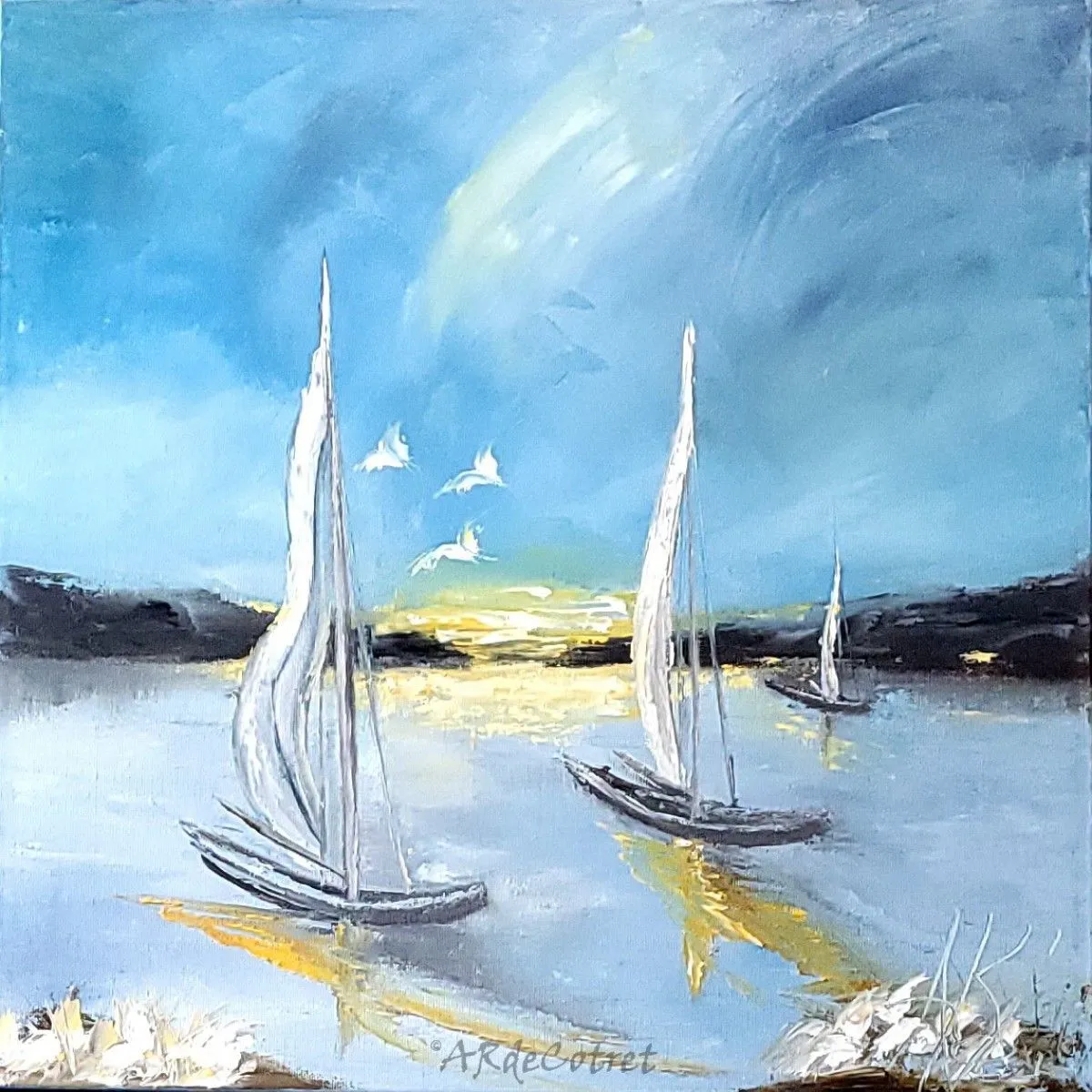 Le calme des mers, œuvre de Anne René de Cotret