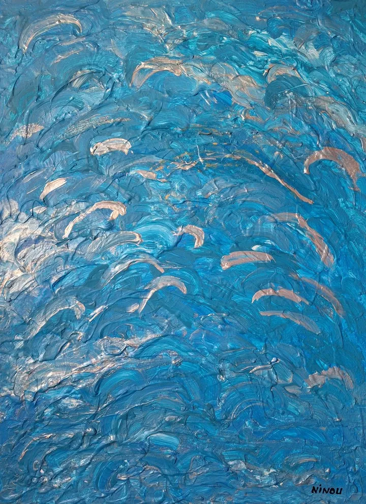 N°75 LES FLOTS, œuvre de Jean-Michel FRAMERY
