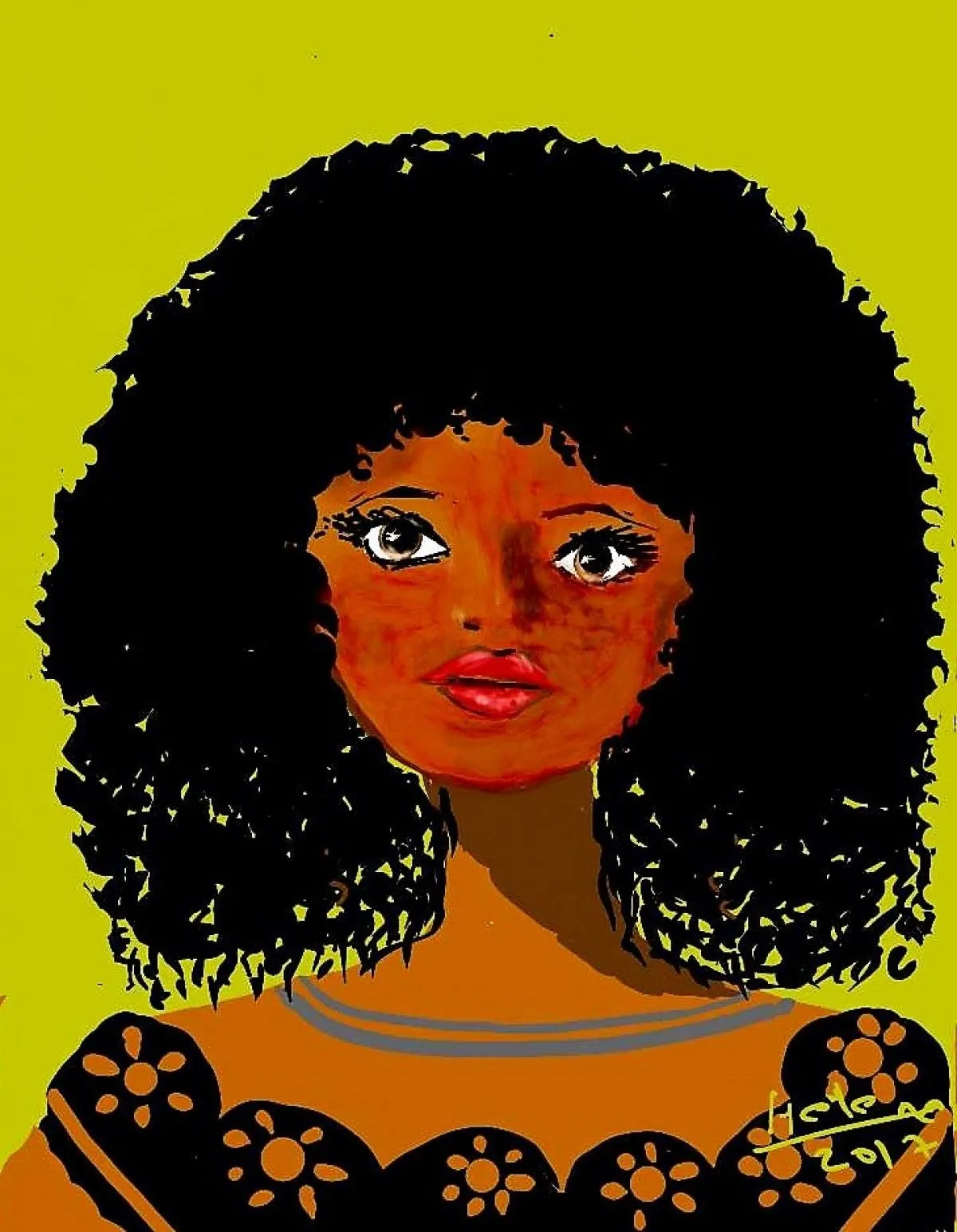 still brown eyes, artwork by Maria Santos