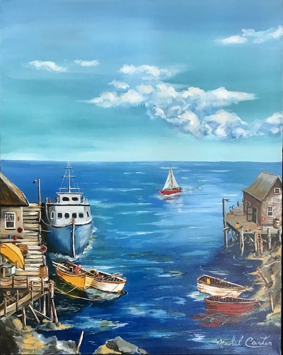 Partons la mer est belle, artwork by Michel Cantin