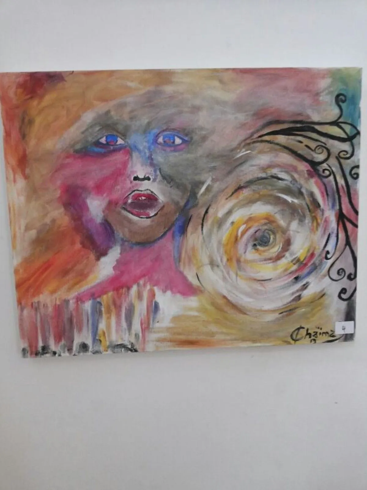 Chaos in my head, artwork by Chaimae Boussouab