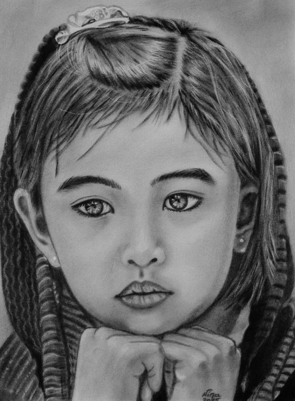 Petite fille triste, artwork by Nina (Nadine Pillet)