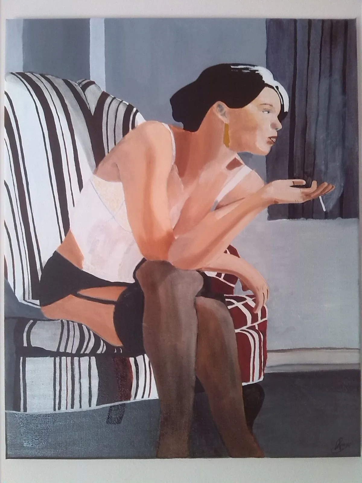 fumando, artwork by Lucien Prost